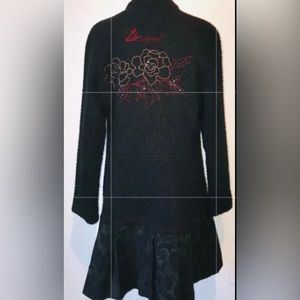 Desigual Black coat in EUC. Size 40.